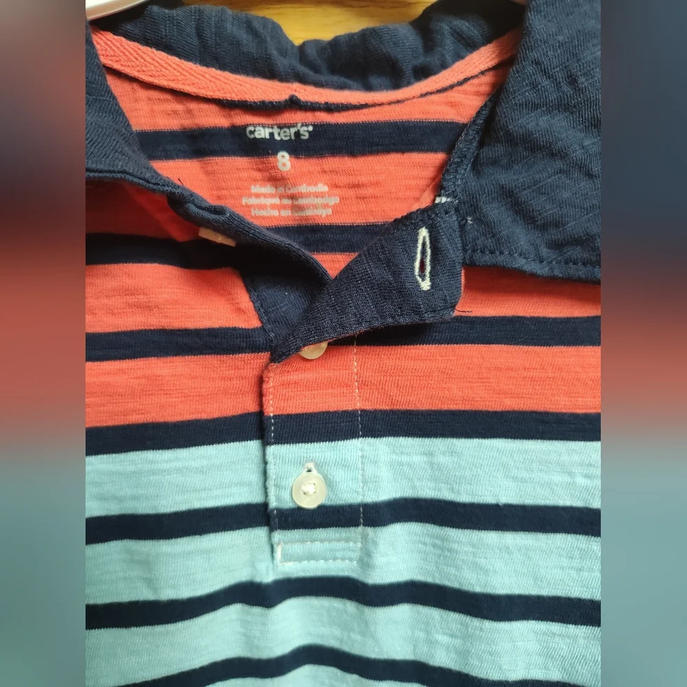 EUC Carter's Striped Kids Polo Shirt